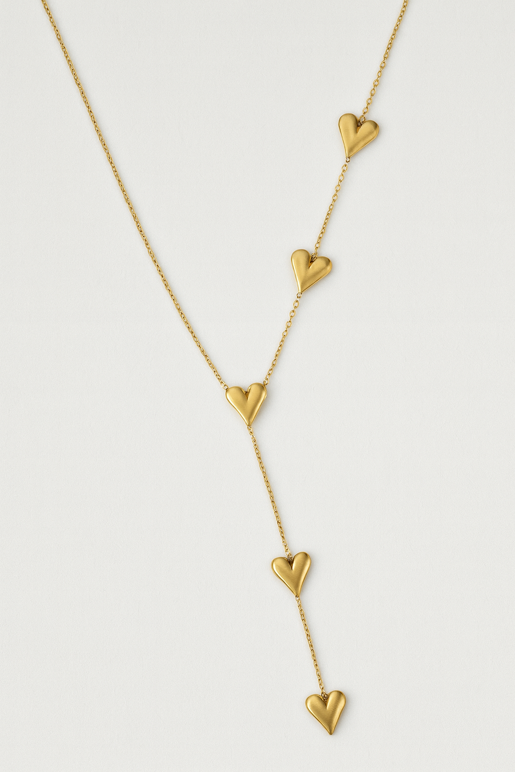 Gold Heart Drop Necklace | Anti Tarnish | Stainless Steel