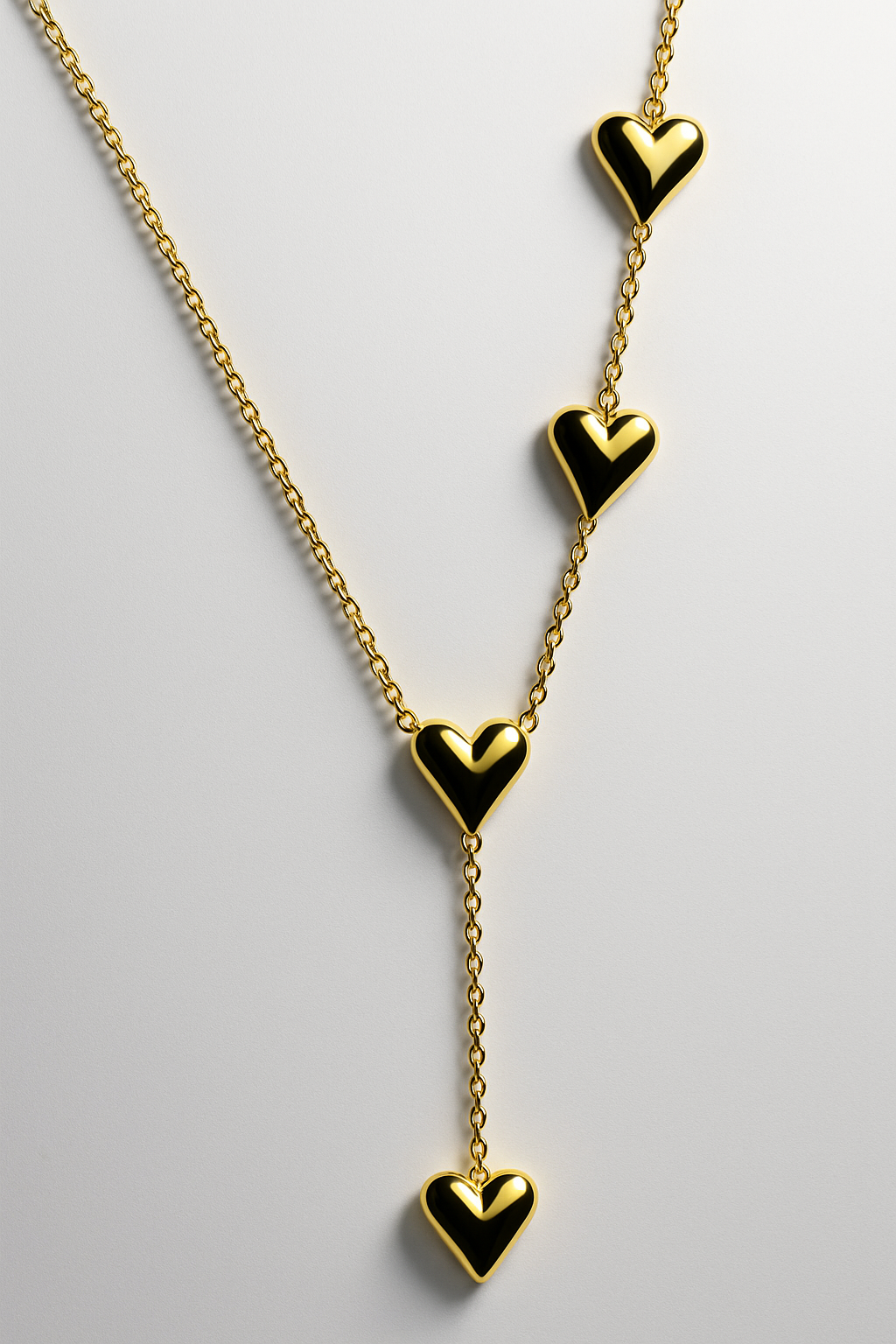 Gold Heart Drop Necklace | Anti Tarnish | Stainless Steel