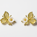 Butterfly & Bloom Stud Earrings | Korean Designer Jewellery
