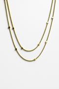 Elegant Layered Bead Station Necklace | Anti Tarnish | Stainless Steel