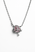 Heart Arrow Pendant Necklace with Pink Stone | Anti Tarnish | Stainless Steel