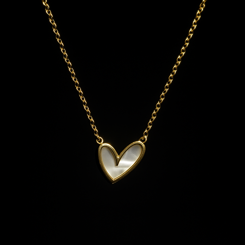Golden Heart Pendant Necklace | Anti Tarnish | Stainless Steel