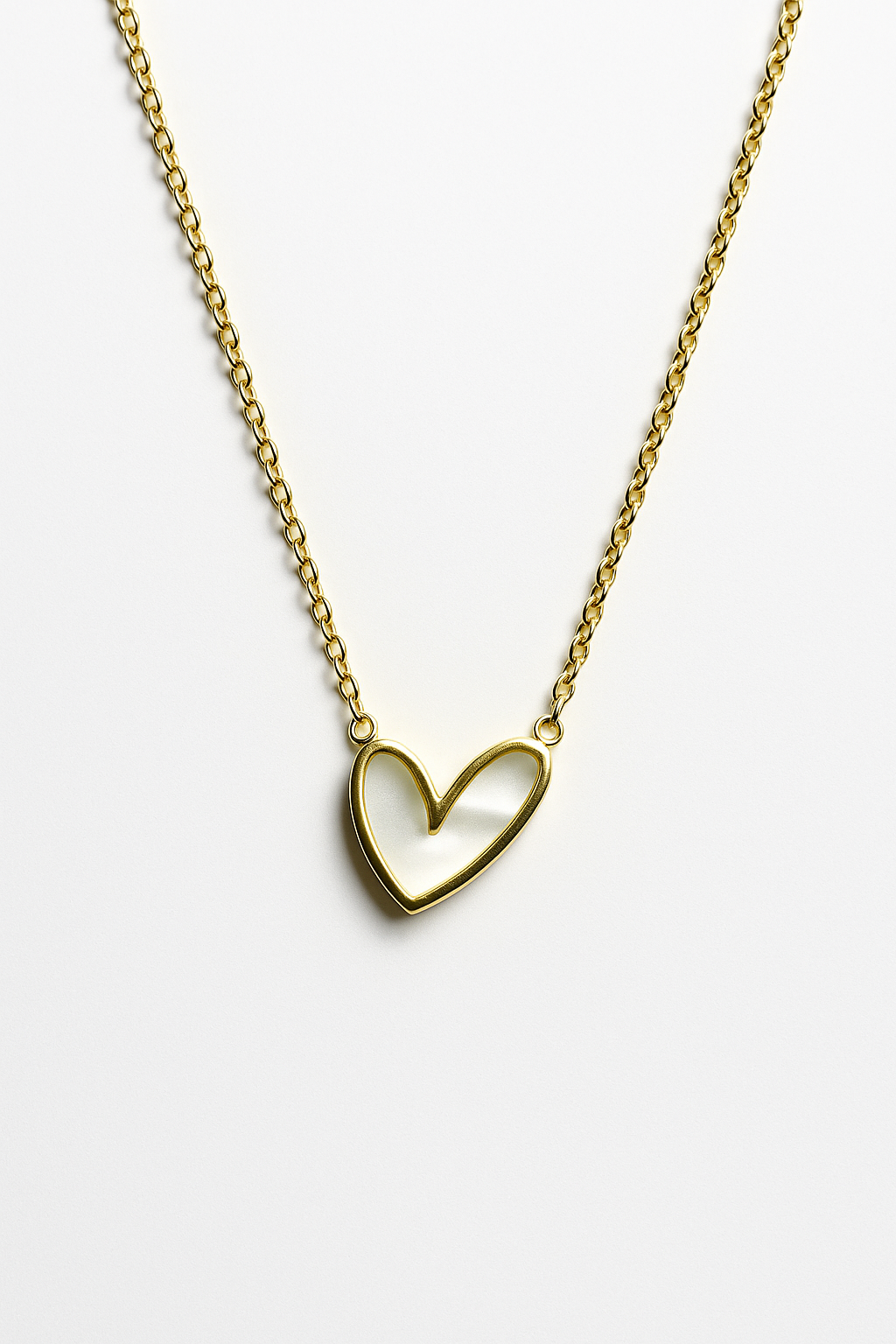 Golden Heart Pendant Necklace | Anti Tarnish | Stainless Steel