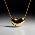 Golden Bean Pendant Necklace | Anti Tarnish | Stainless Steel