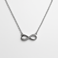 Elegant Infinity Pendant Necklace with Crystals | Korean Designer Jewellery l