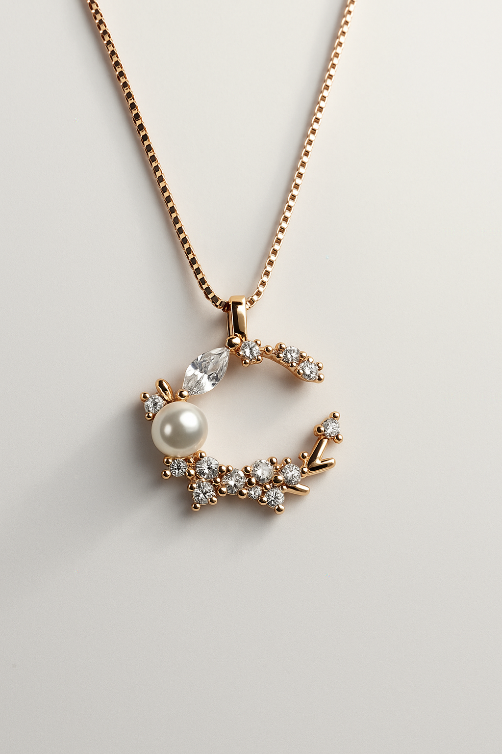 Luxury Pearl & Crystal Floral Wreath Necklace | Korean Designer Jewellery l