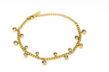 Golden Crystal Drop Bracelet | Anti Tarnish | Stainless Steel