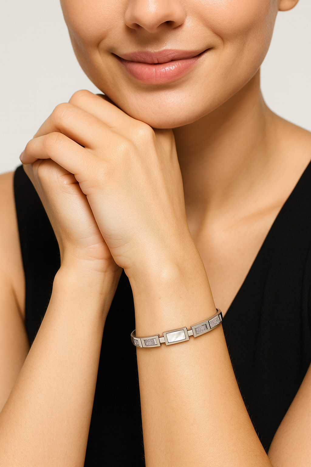 Elegant Silver Bangle Bracelet | Anti Tarnish | Stainless Steel