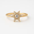 Sparkling Rotating Star Crystal Ring for Women | Elegant Designer Ring