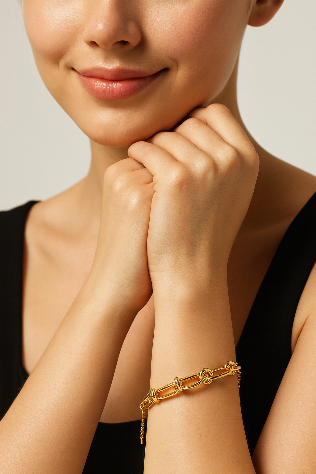 Gold Geometric Link Chain Bracelet | Anti Tarnish | Stainless Steel