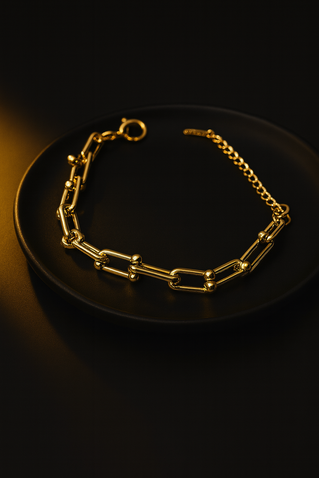 Gold Geometric Link Chain Bracelet | Anti Tarnish | Stainless Steel