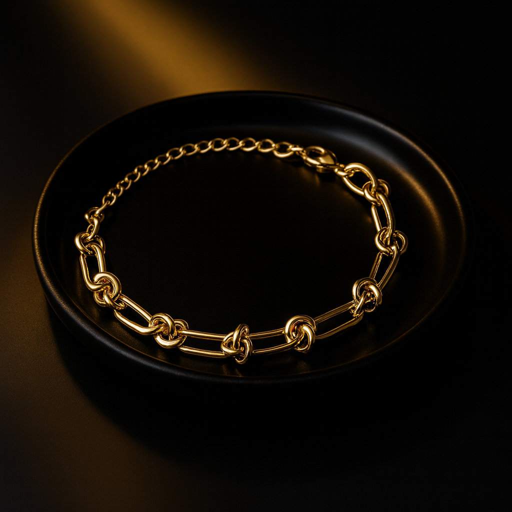 Gold Knot Chain Bracelet for Women | Anti Tarnish | Stainless Steel