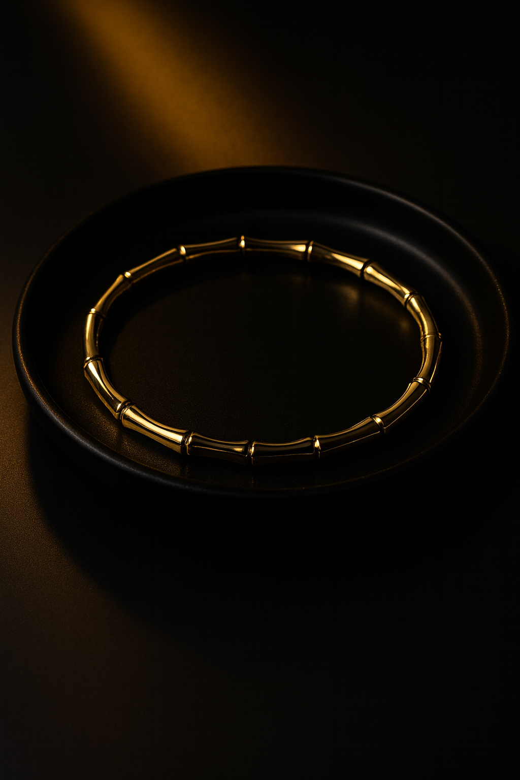 Gold Bamboo Style Bracelet for Women | Anti Tarnish | Stainless Steel