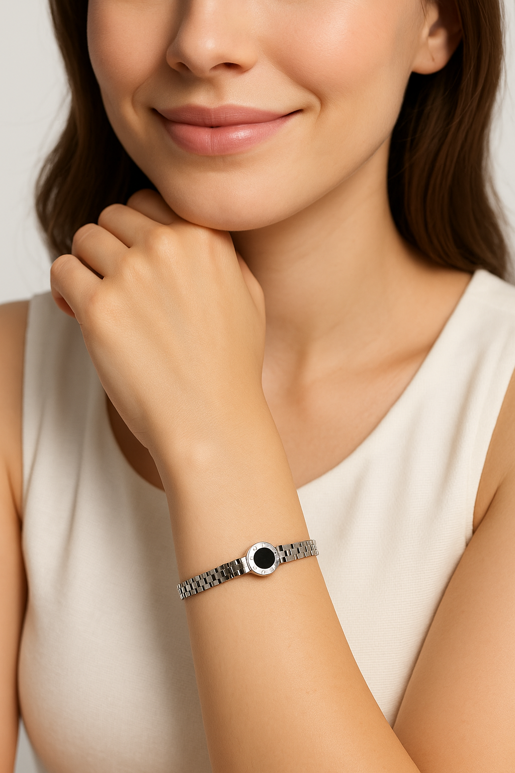 Silver Roman Dial Inspired Bracelet for Women | Anti Tarnish | Stainless Steel