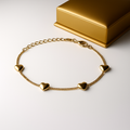 Gold Heart Charm Bracelet for Women | Anti Tarnish | Stainless Steel