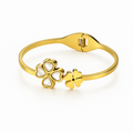 Gold Clover Charm Bracelet | Anti Tarnish | Stainless Steel