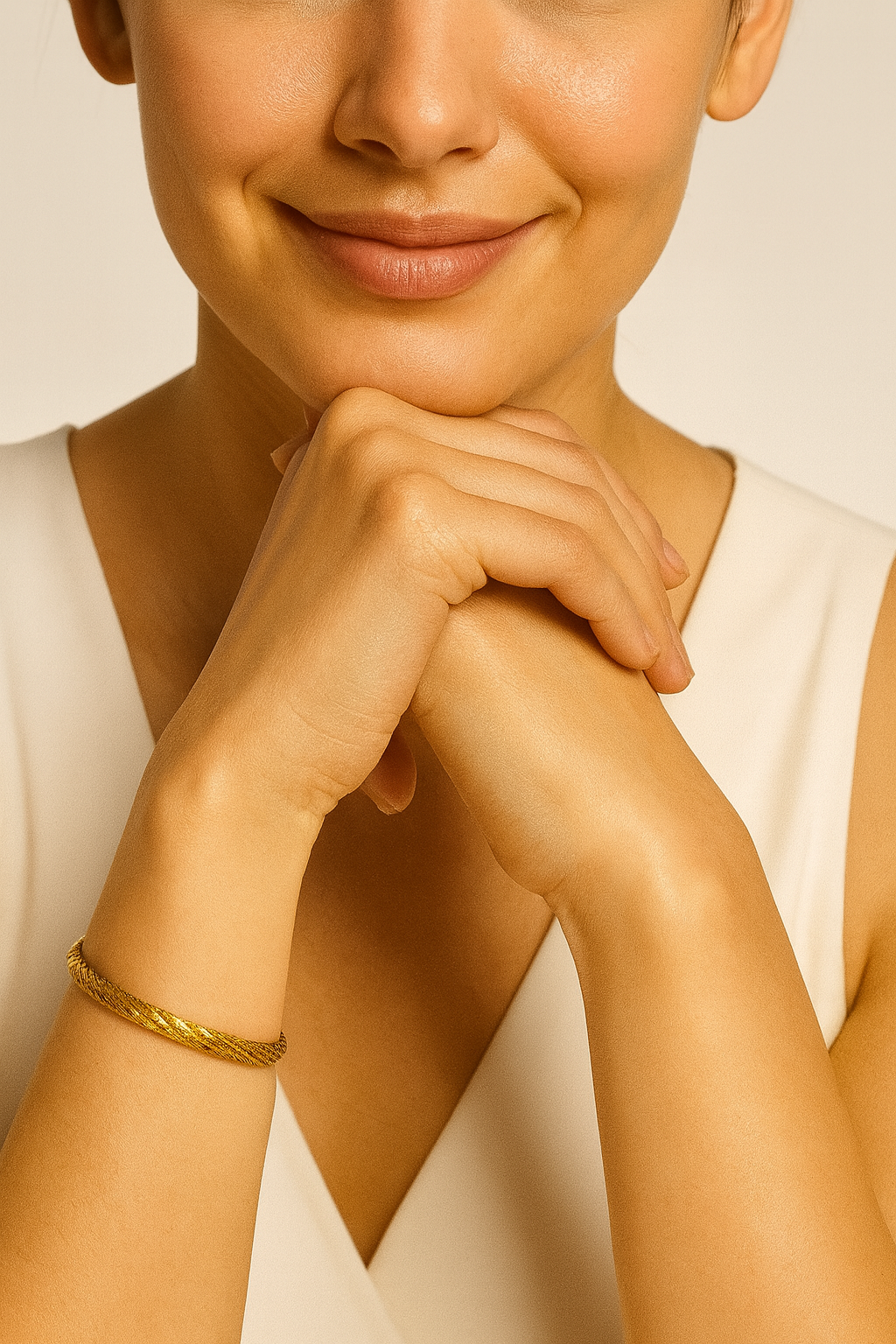 Gold Braided Chain Bracelet for Women | Anti Tarnish | Stainless Steel