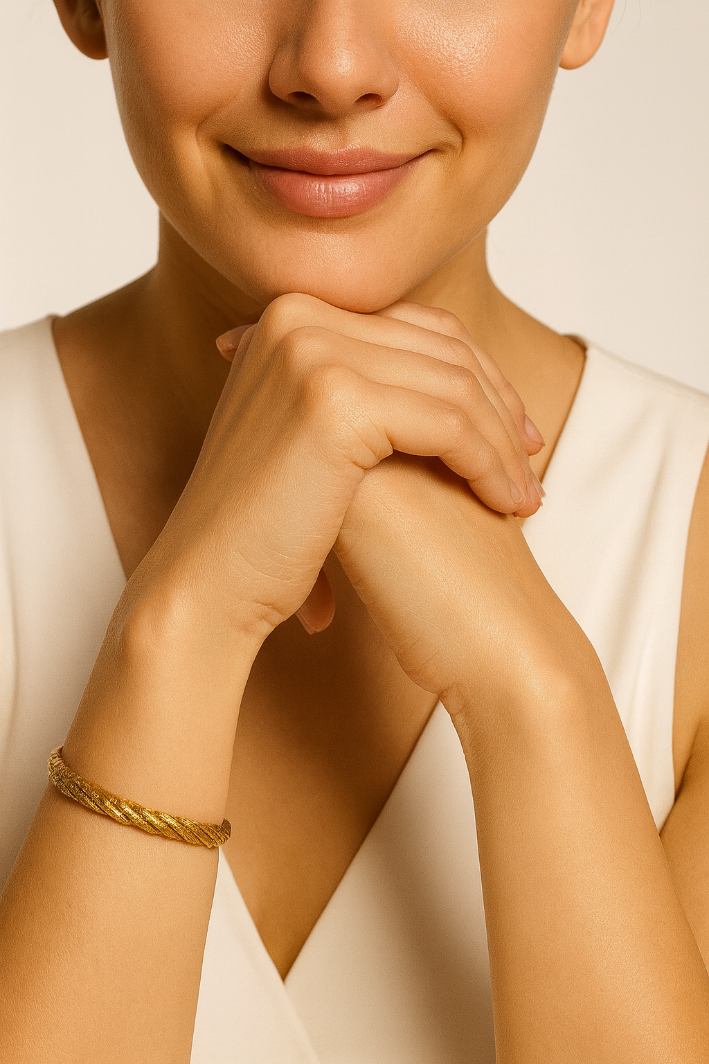 Gold Braided Chain Bracelet for Women | Anti Tarnish | Stainless Steel