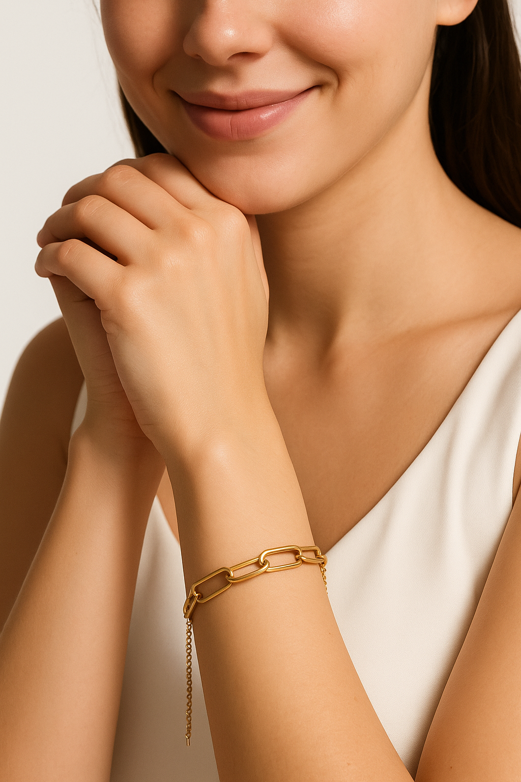 Gold Link Chain Bracelet for Women | Anti Tarnish | Stainless Steel