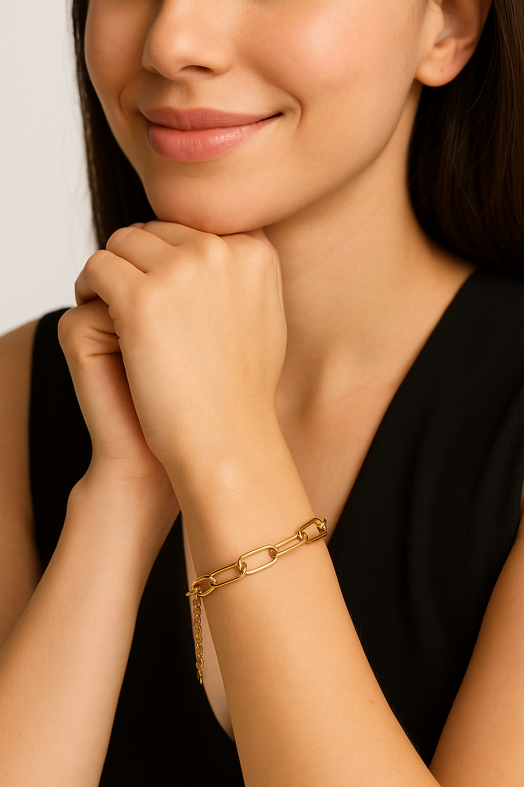 Gold Link Chain Bracelet for Women | Anti Tarnish | Stainless Steel