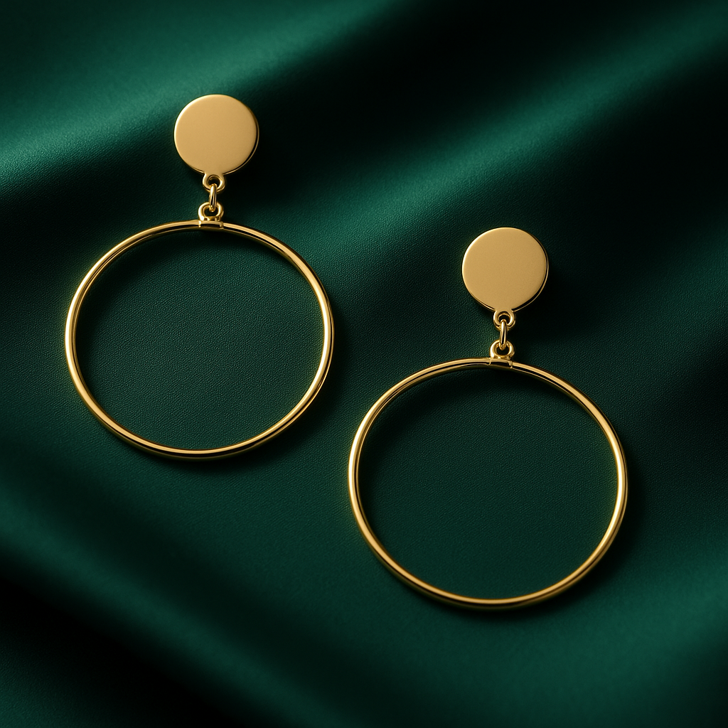 Minimalist Gold Hoop Earrings | Anti Tarnish | Stainless Steel