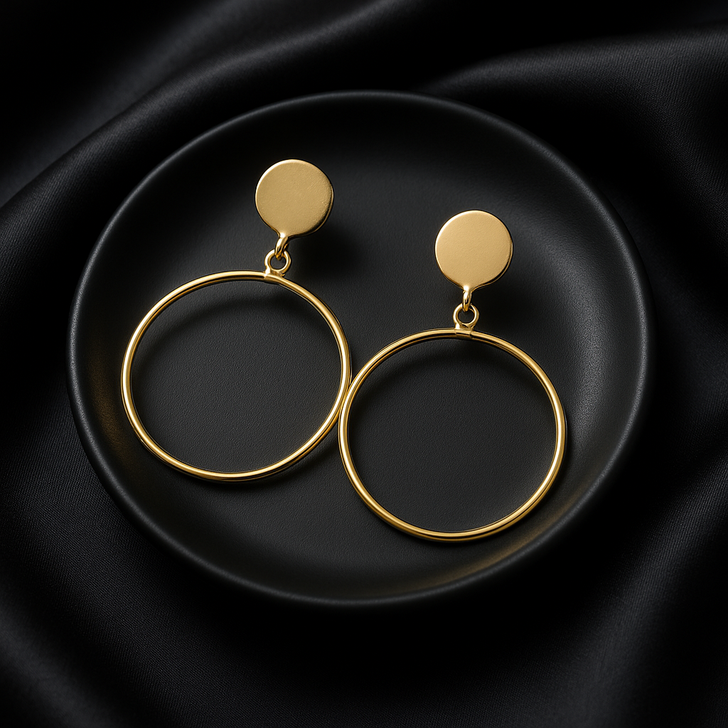 Minimalist Gold Hoop Earrings | Anti Tarnish | Stainless Steel