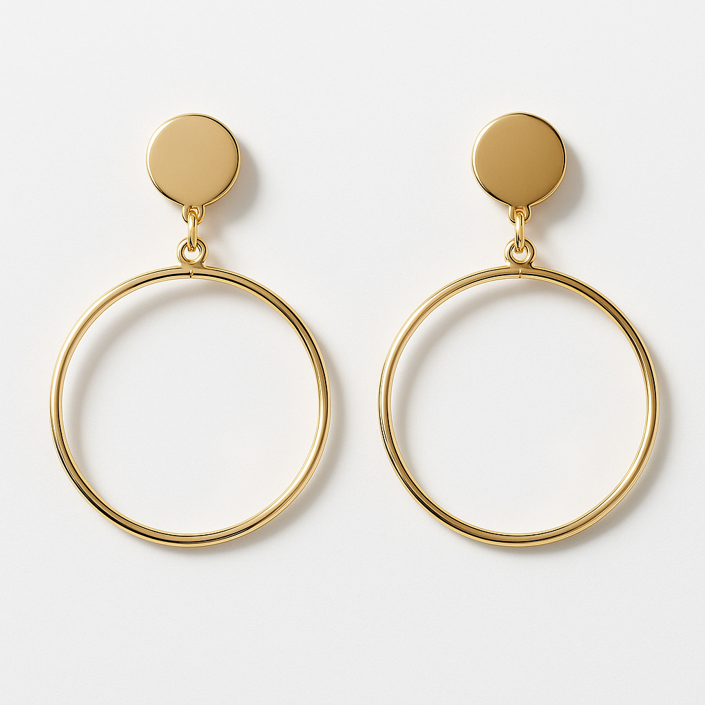 Minimalist Gold Hoop Earrings | Anti Tarnish | Stainless Steel