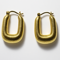 Bold Textured Gold Hoop Earrings | Anti Tarnish | Stainless Steel