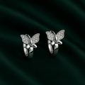 Sparkling Butterfly Huggie Earrings | Korean Designer Jewellery