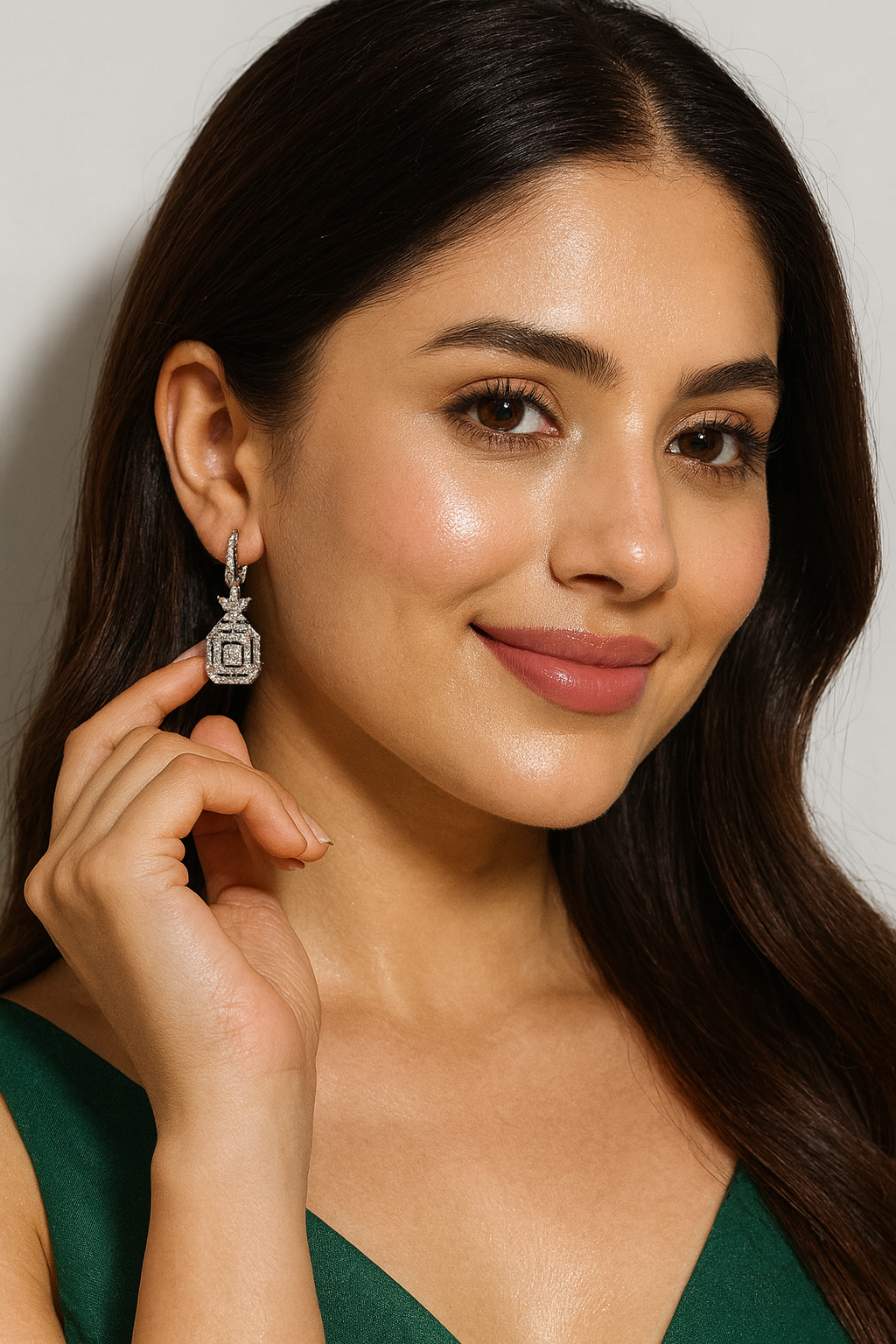 Vintage-Inspired Emerald Cut Drop Earrings | Anti Tarnish | Stainless Steel