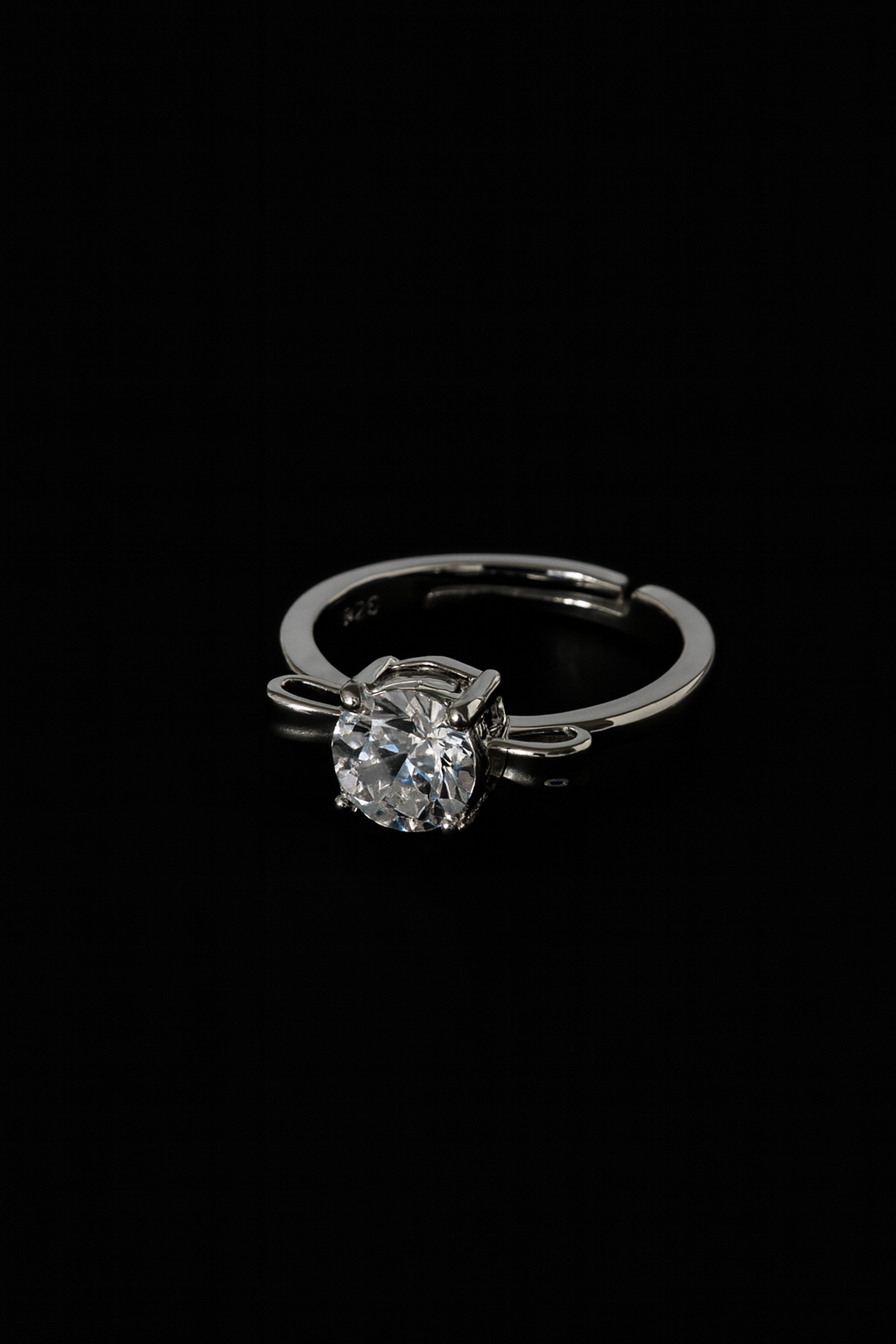 Classic Solitaire Round Crystal Ring | Anti Tarnish | Stainless Steel