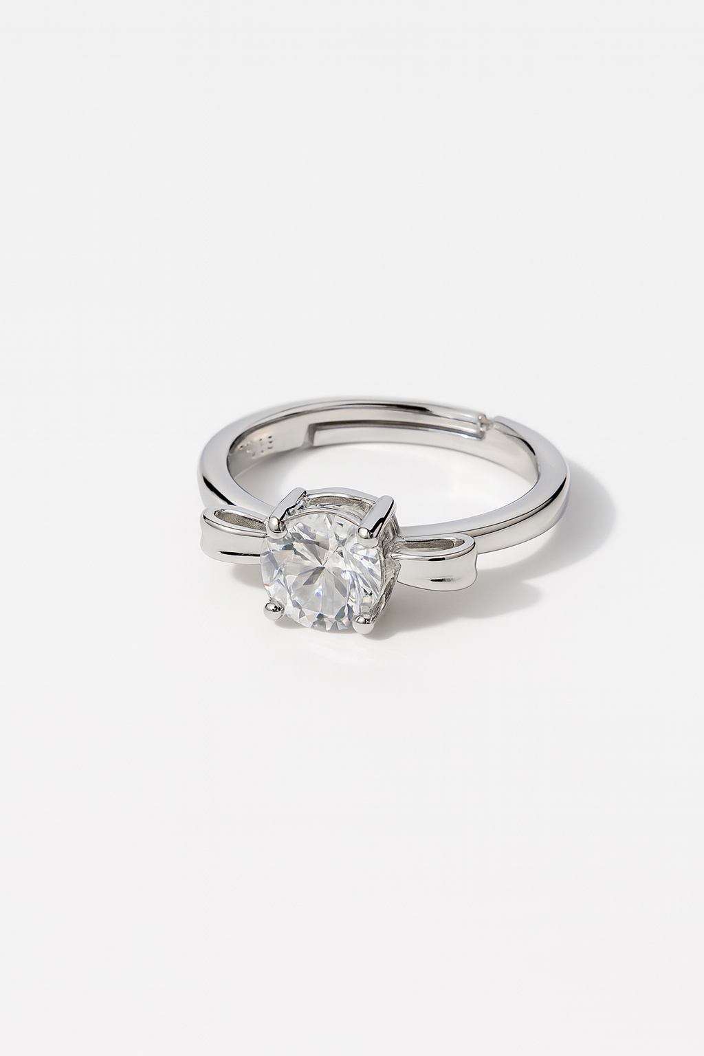 Classic Solitaire Round Crystal Ring | Anti Tarnish | Stainless Steel