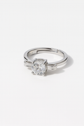 Classic Solitaire Round Crystal Ring | Anti Tarnish | Stainless Steel