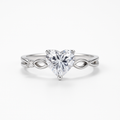 Heart Solitaire Infinity Band Ring | Anti Tarnish | Stainless Steel