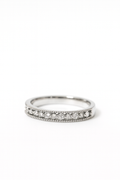 Classic Crystal Band Ring | Anti Tarnish | Stainless Steel