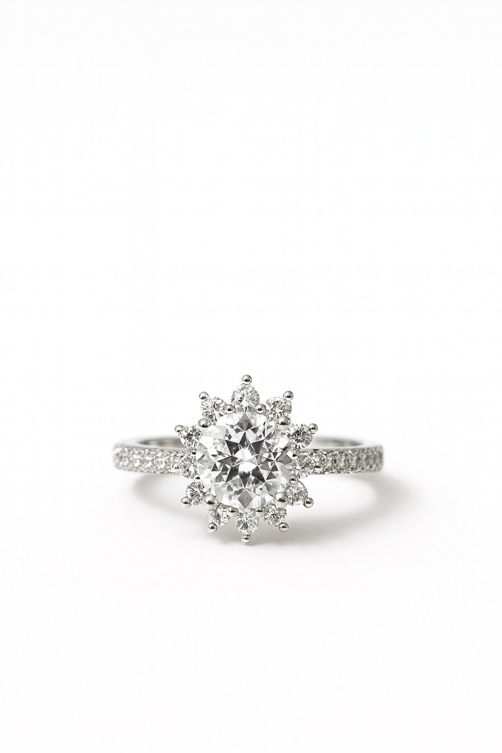 Radiant Sunburst Solitaire Ring | Anti Tarnish | Stainless Steel