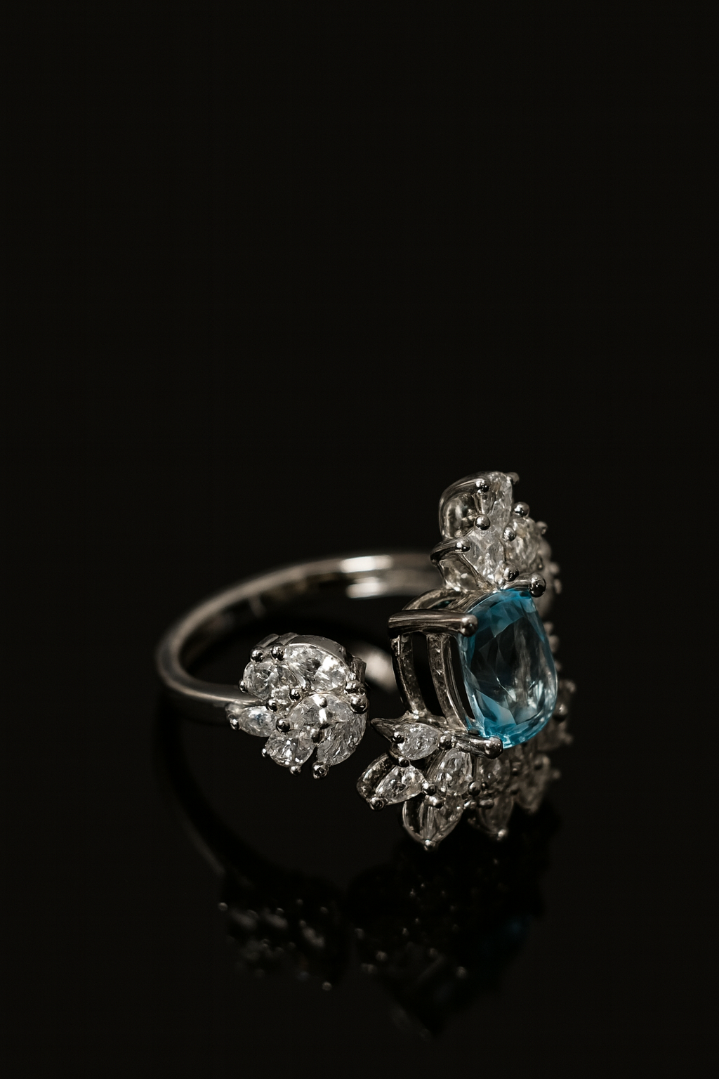 Blue Radiance Statement Ring | Anti Tarnish | Stainless Steel