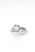Sunburst Crystal Solitaire Ring | Anti Tarnish | Stainless Steel