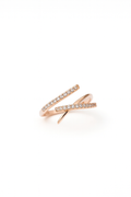 Rose Gold Wrap Crystal Ring | Korean Designer Jewellery