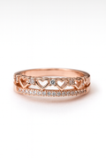 Romantic Double Band Heart Cut-Out Ring | Korean Designer Jewellery