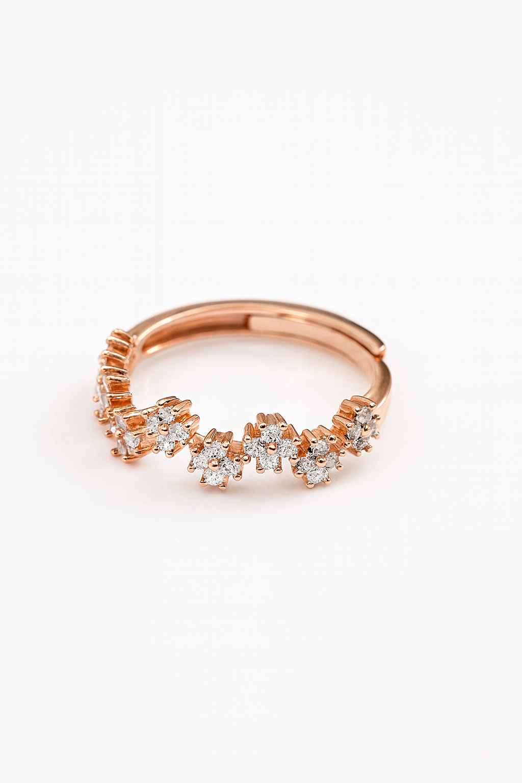 Floral Sparkle Cluster Ring | Korean Designer Jewellery