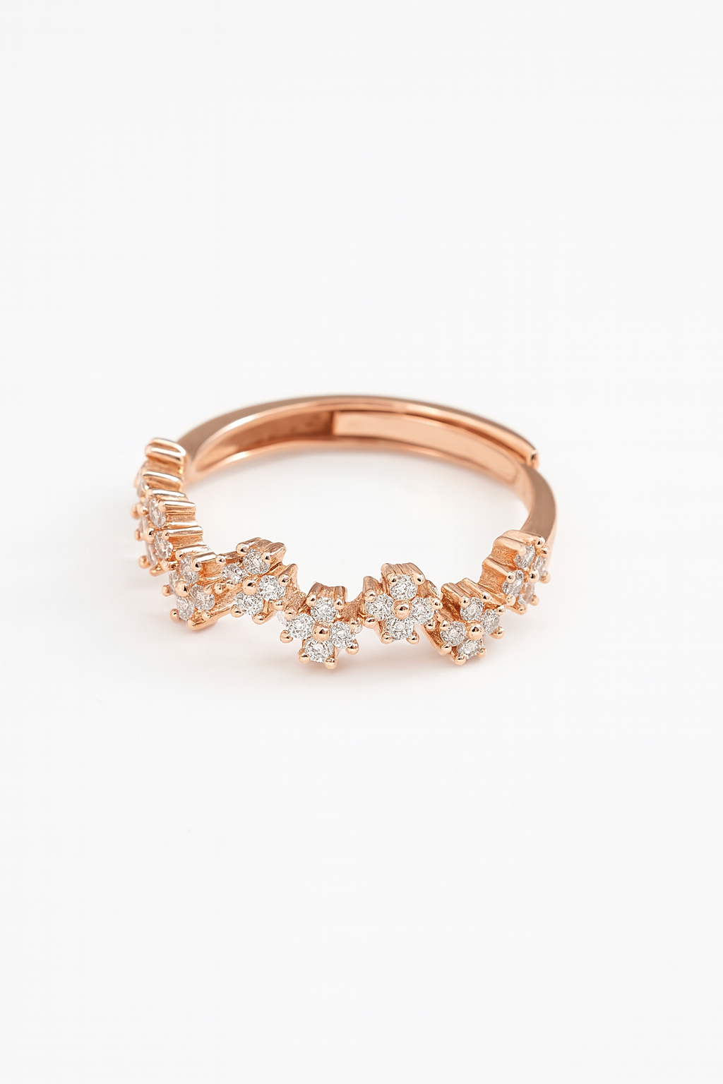 Floral Sparkle Cluster Ring | Korean Designer Jewellery