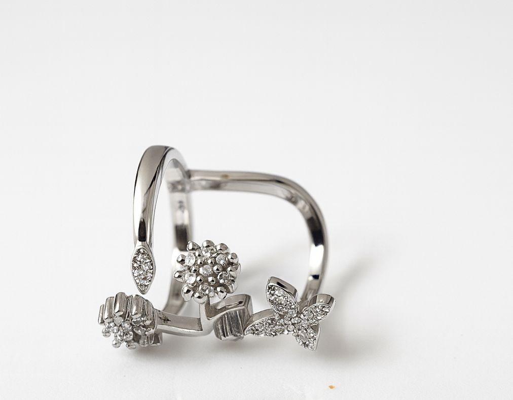Butterfly & Floral Bloom Adjustable Ring | Korean Designer Jewellery