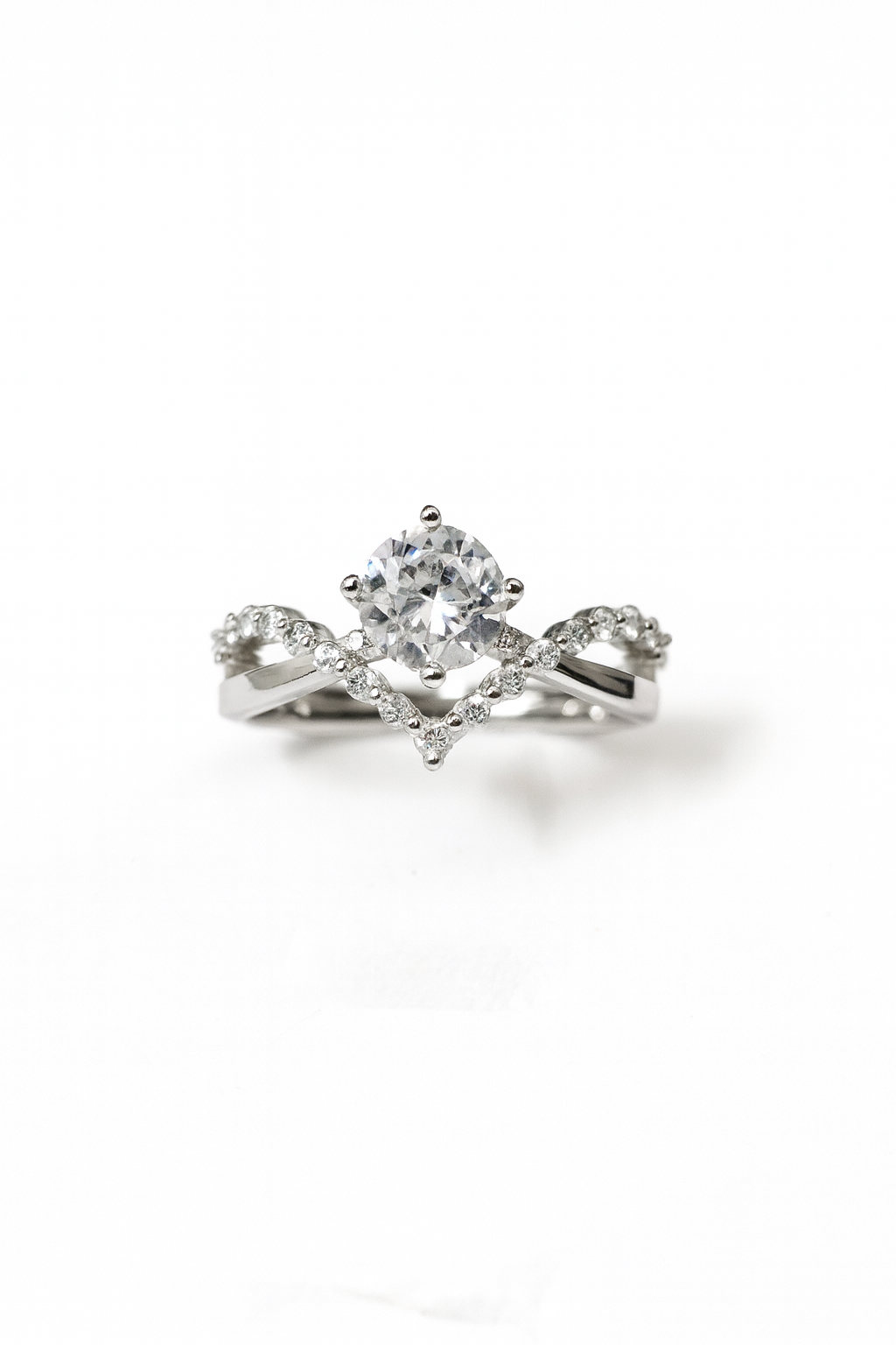 Crystal Crown-Inspired Solitaire Ring | Korean Designer Jewellery