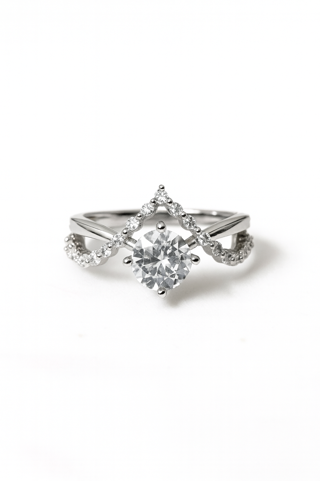 Crystal Crown-Inspired Solitaire Ring | Korean Designer Jewellery