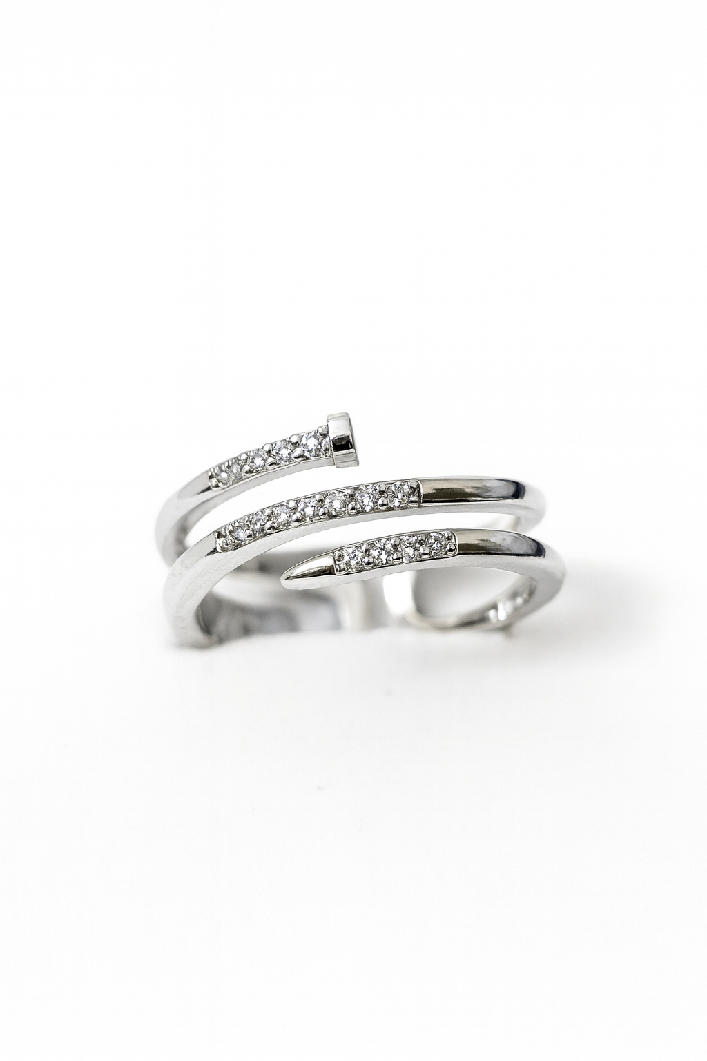 Triple Wrap Crystal Accent Ring | Korean Designer Jewellery