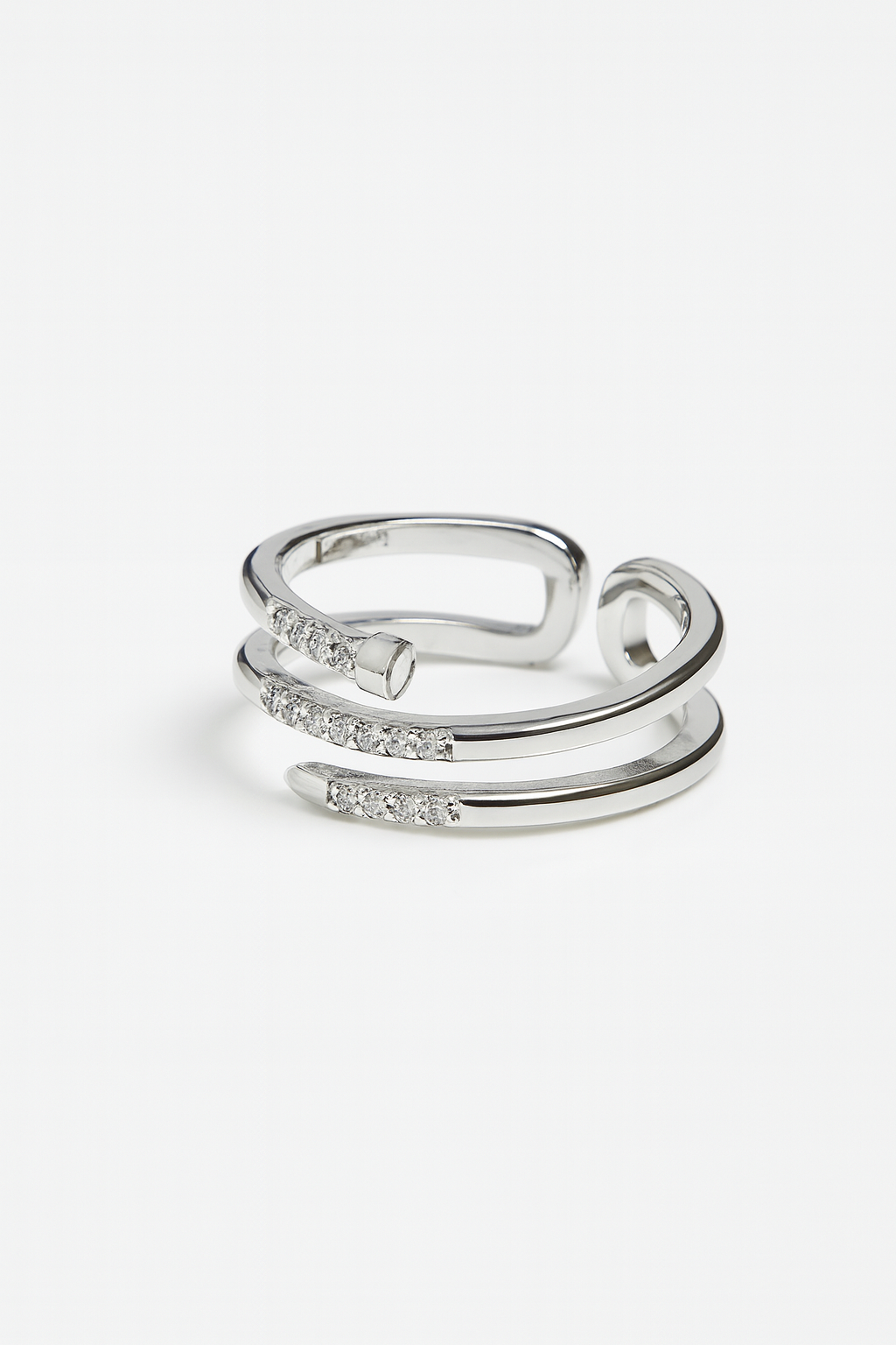 Triple Wrap Crystal Accent Ring | Korean Designer Jewellery