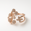 Blossom Cluster Rose Gold Ring | Korean Designer Jewellery l