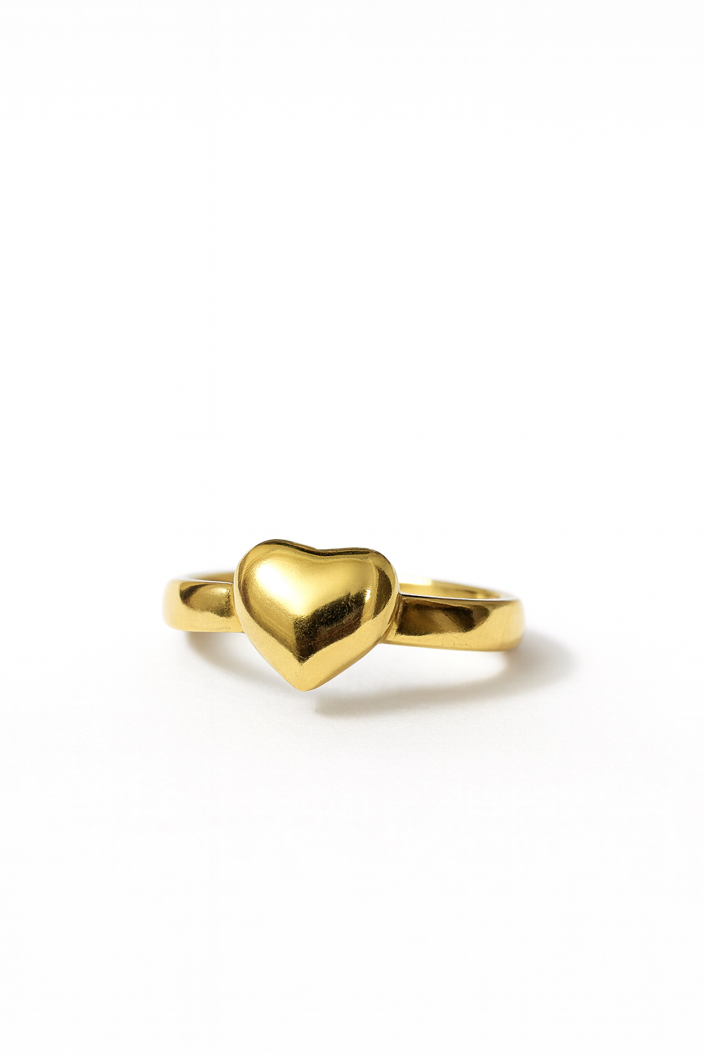 Golden Heart Statement Ring | Anti Tarnish | Stainless Steel