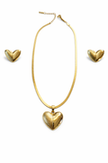 Gold Finish Necklace & Earring Set for Women | Anti-Tarnish Stainless Steel